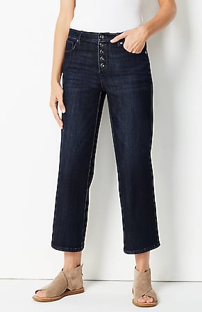 Image for High-Rise Button-Fly Cropped Jeans