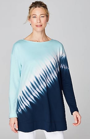 Image for Pure Jill Tie-Dyed Dolman-Sleeve Tunic