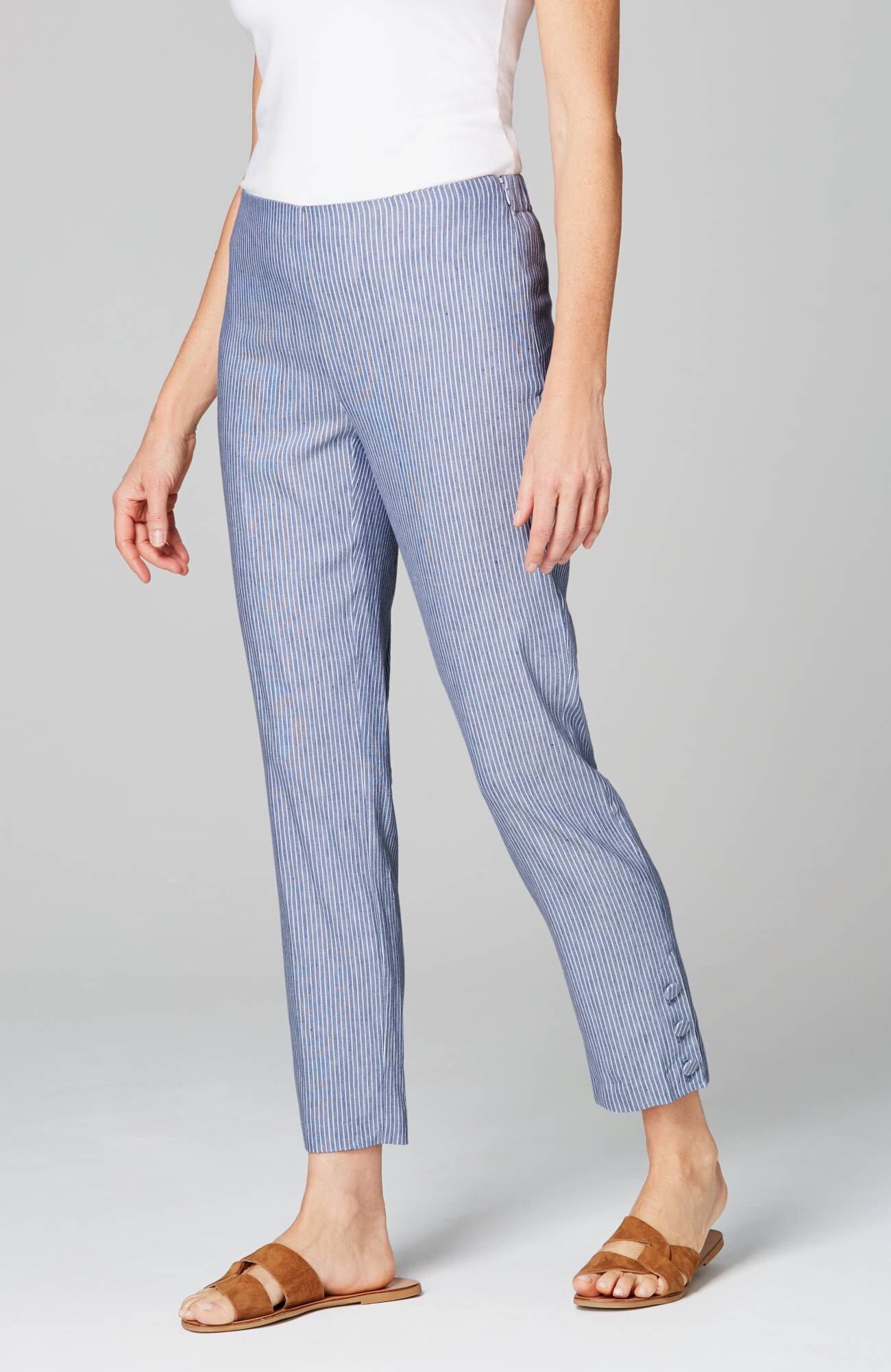 ankle button pants