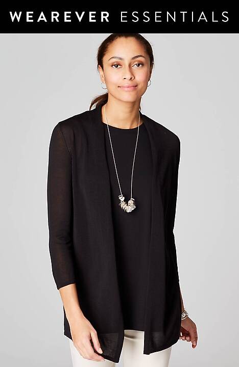 Image For Wearever Open-Front Cardi from JJill