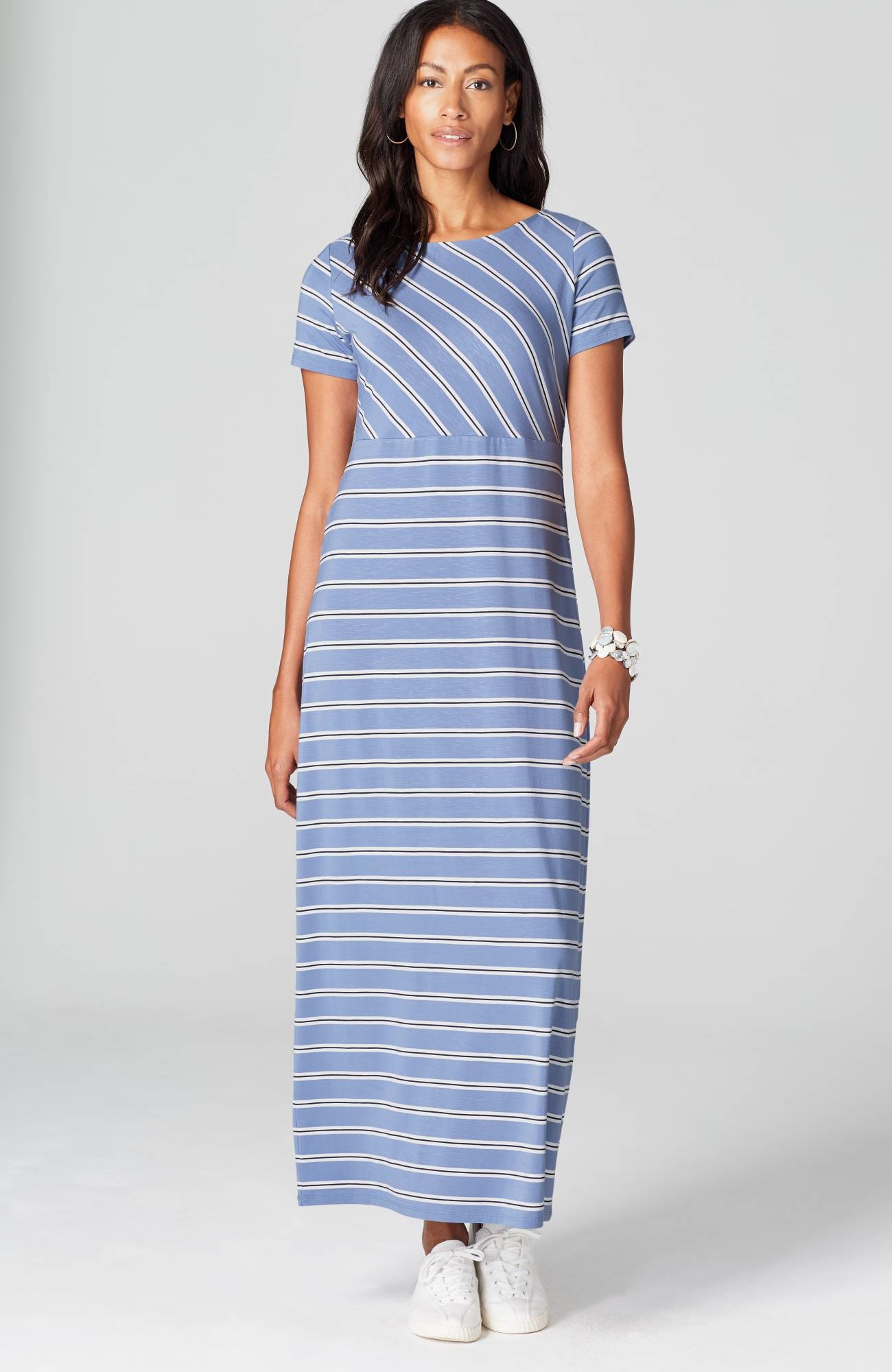 boat neck maxi dress