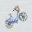 white tossed bicycle