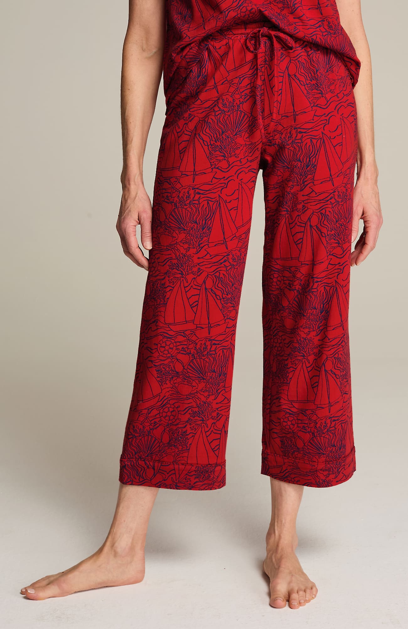 Jjill J.jill Sleep Ultrasoft Piped Crops