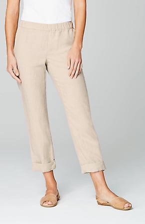 Image for Pure Jill Linen Slim-Leg Pants