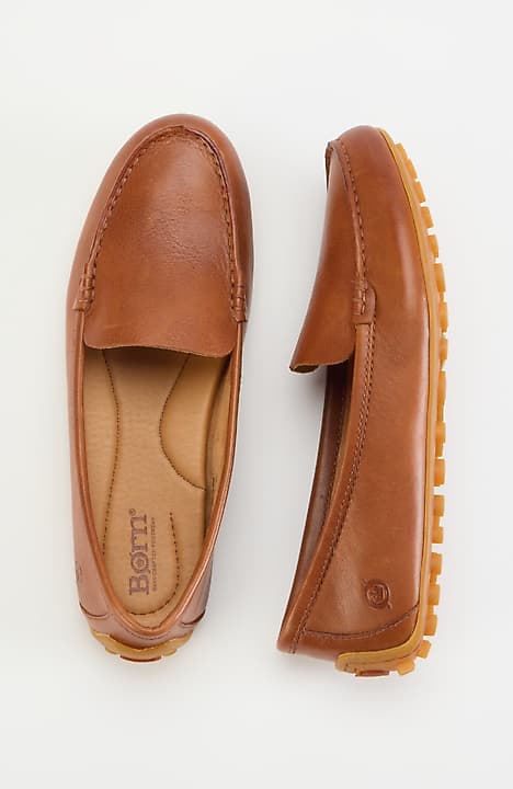 Born Light Tan Leather Slip-On Driving shoes A Stylish Go-To: Born® Axona Women main image 4