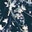 navy blue small dream floral