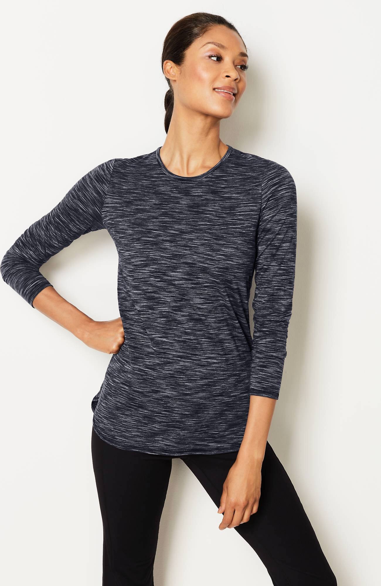 J Jill Fit Relaxed A Line Tee Sportspyder