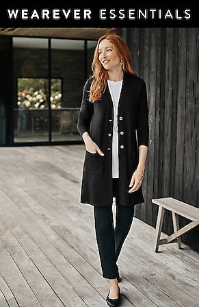 Image for Wearever Ottoman-Knit Button-Front Jacket