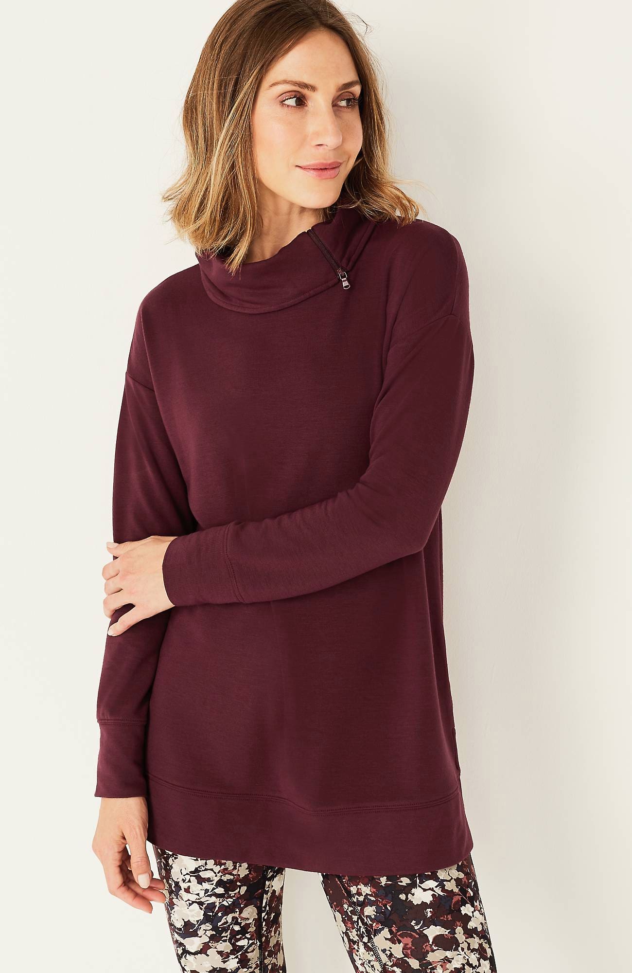 JJillJ Jill Fit Ultimate Fleece Zippered Neckline Tunic DailyMail