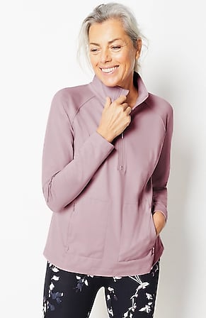 Image for Fit Peach-Soft Quarter-Zip Top