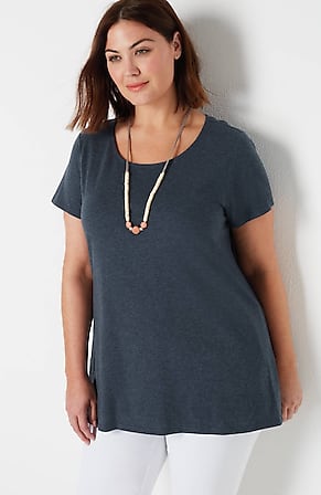 Image for Pure Jill Scoop-Neck Elliptical Tee