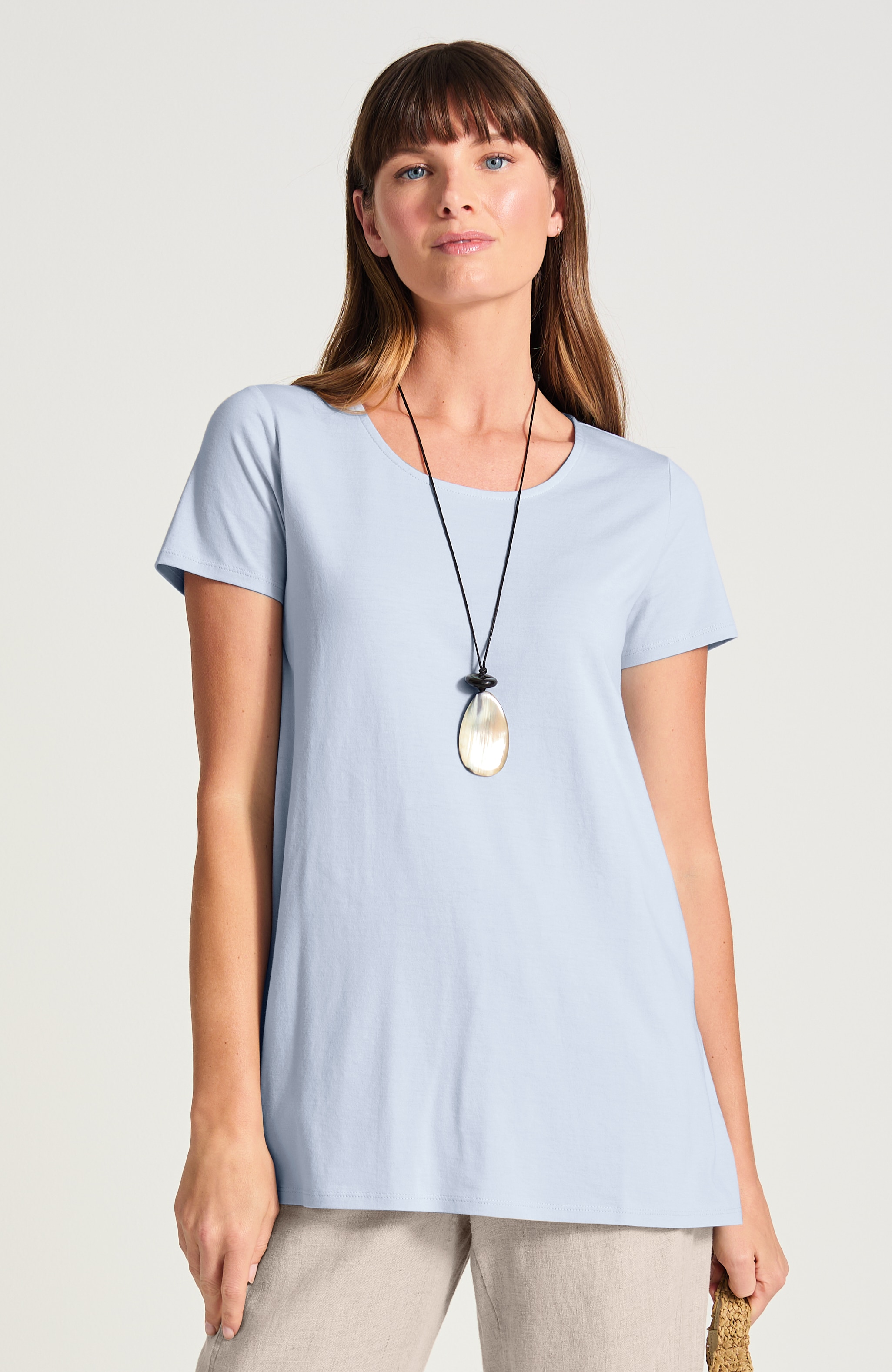 Pure Jill Scoop-Neck Elliptical Tee | JJill