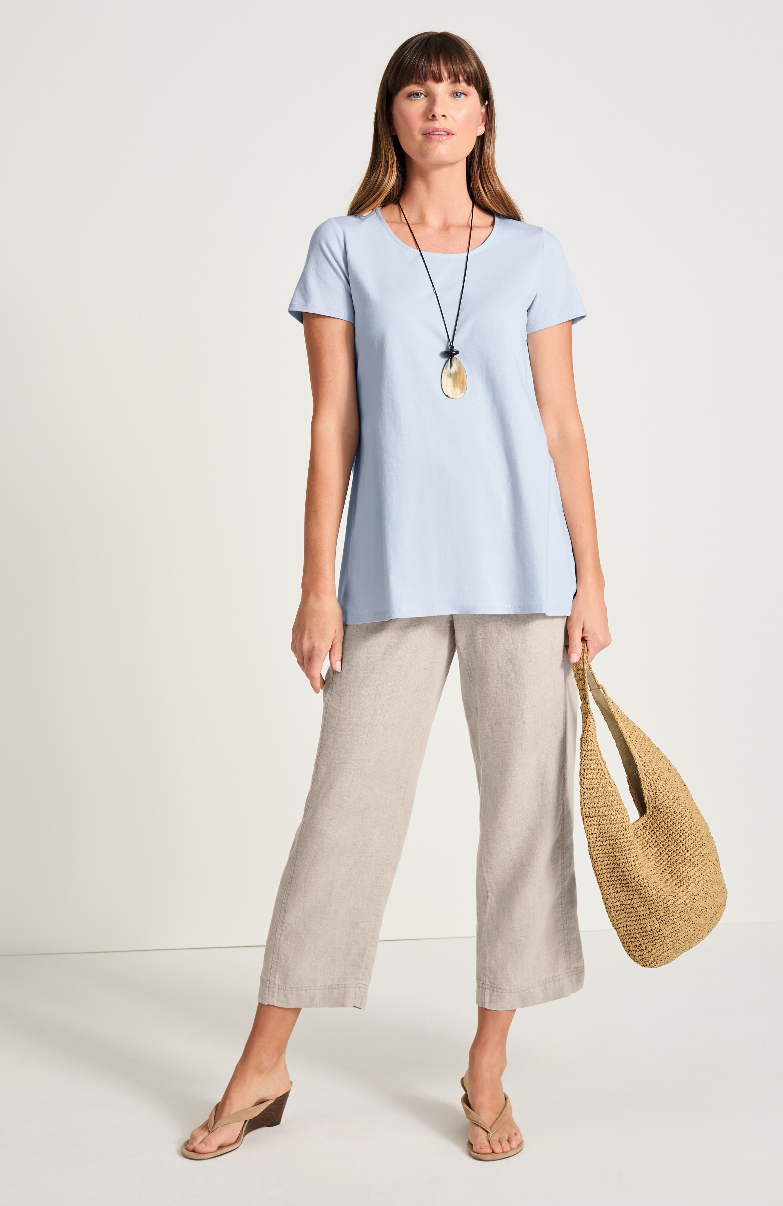 Pure Jill Scoop-Neck Elliptical Tee | JJill
