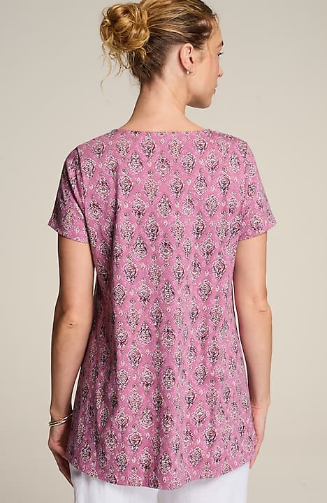 pure jill scoop-neck elliptical tee