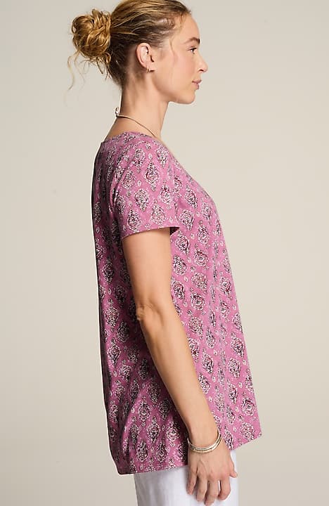 pure jill scoop-neck elliptical tee