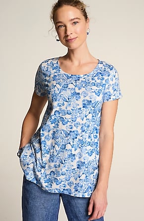Image for Pure Jill Scoop-Neck Elliptical Tee