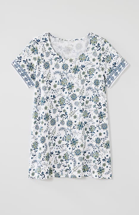 pure jill scoop-neck elliptical tee