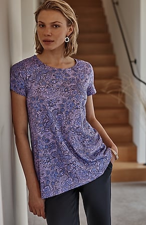Image for Pure Jill Scoop-Neck Elliptical Tee