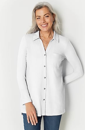 Image for Slub-Knit Button-Front Shirt