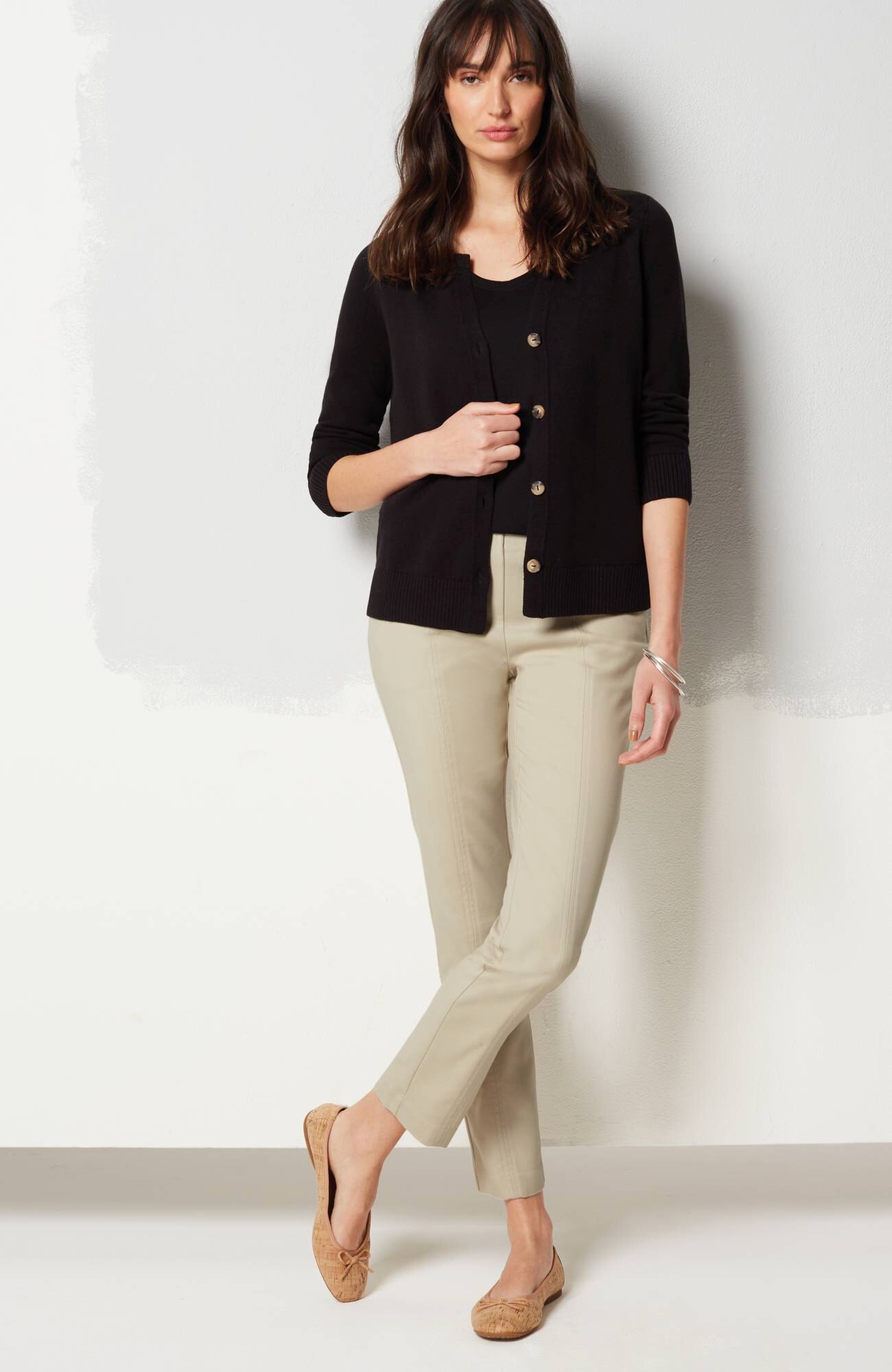 J jill essential cotton stretch pants hotsell