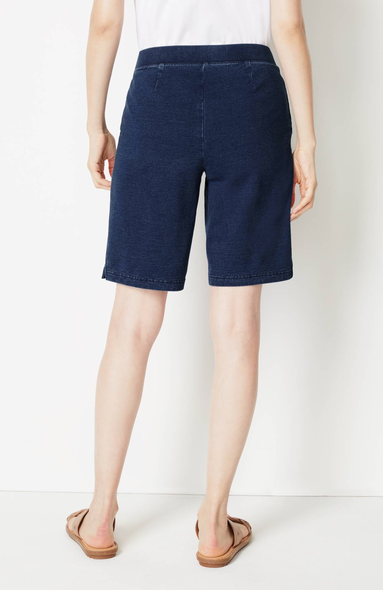 Pure Jill Indigo Knit Jean Shorts