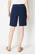 pure jill indigo knit jean shorts