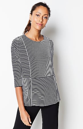 Image for Wearever Buttoned-Back 3/4-Sleeve Top