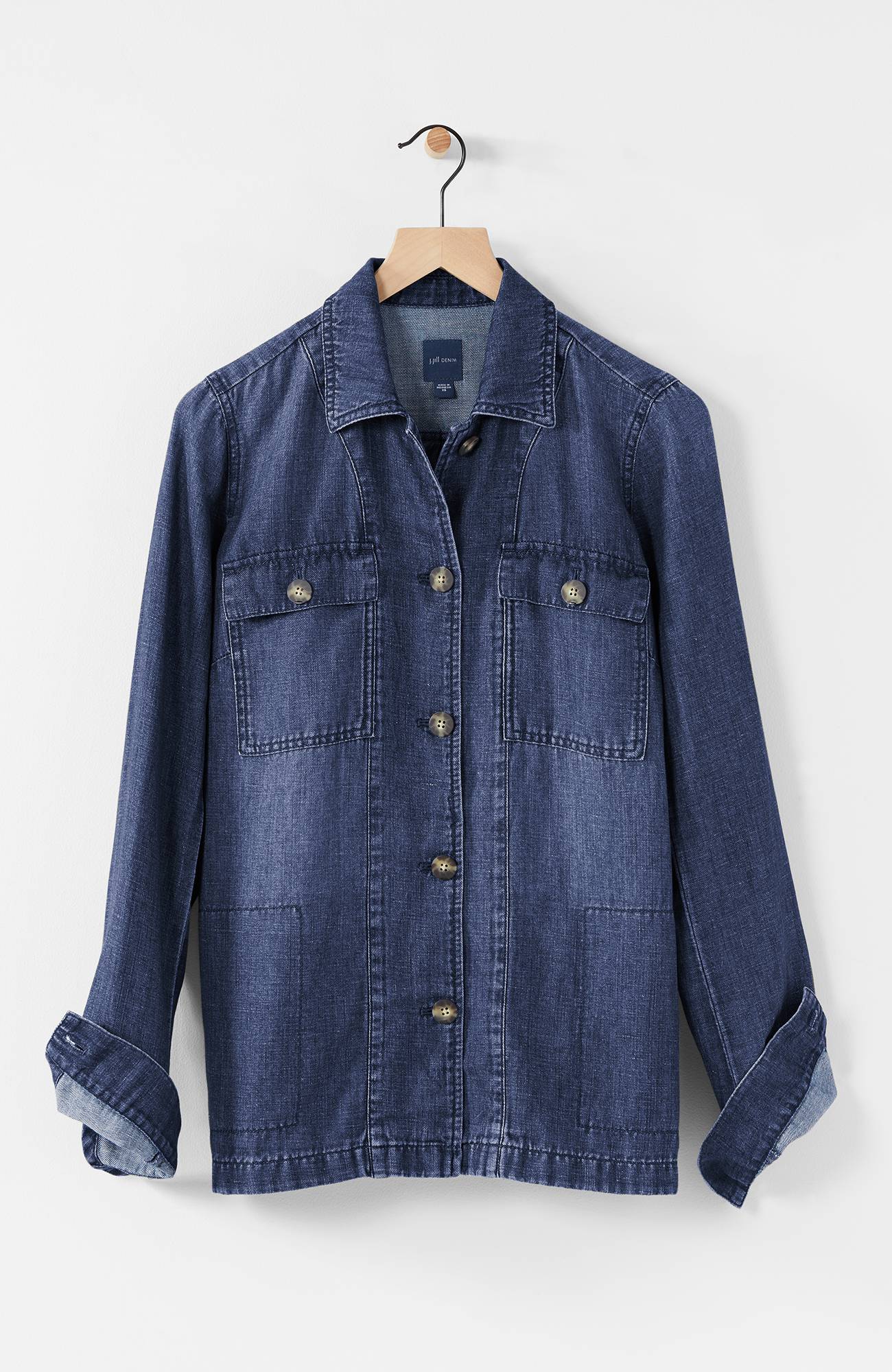 high low patch pocket jacket