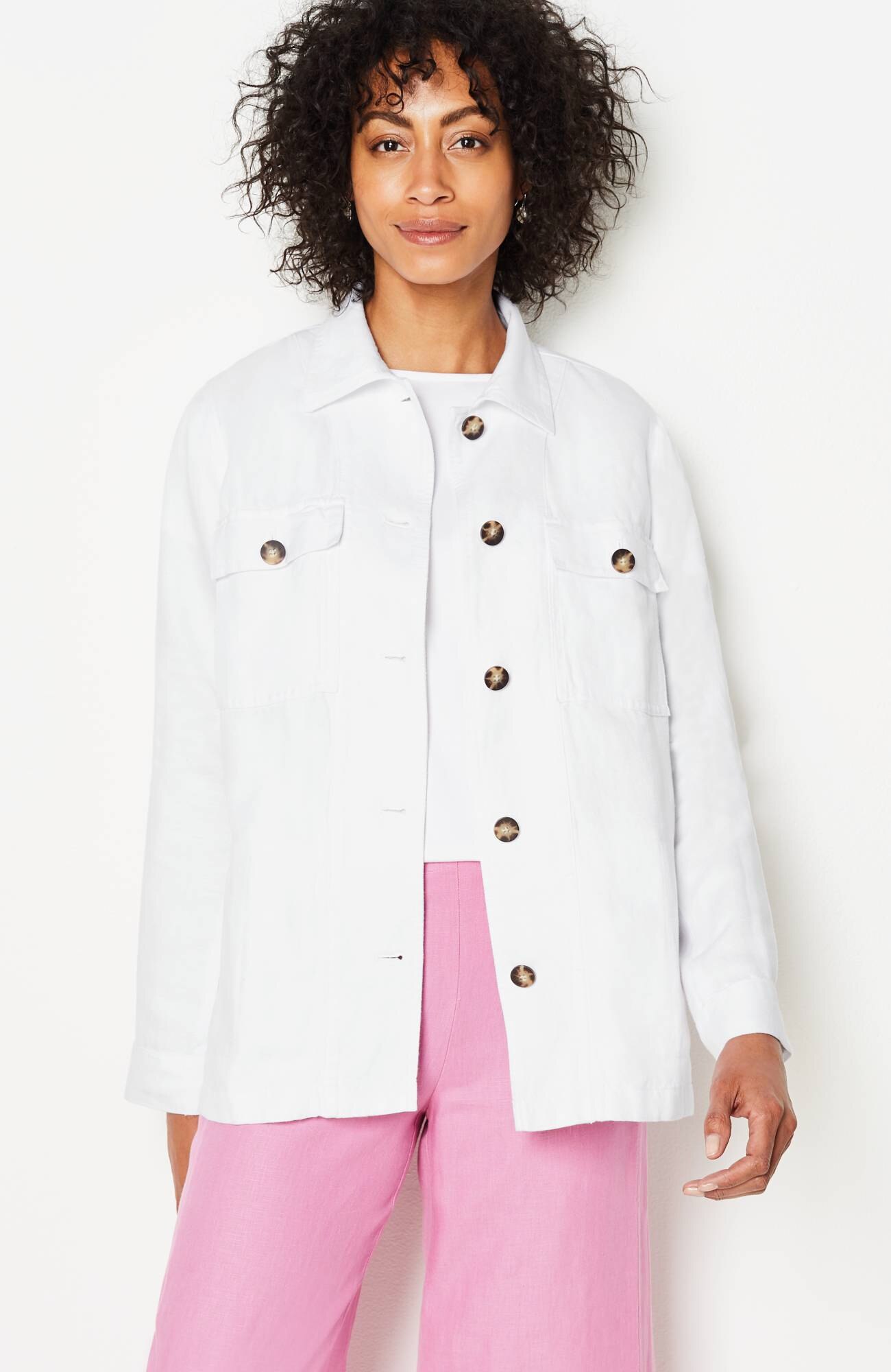 high low patch pocket jacket