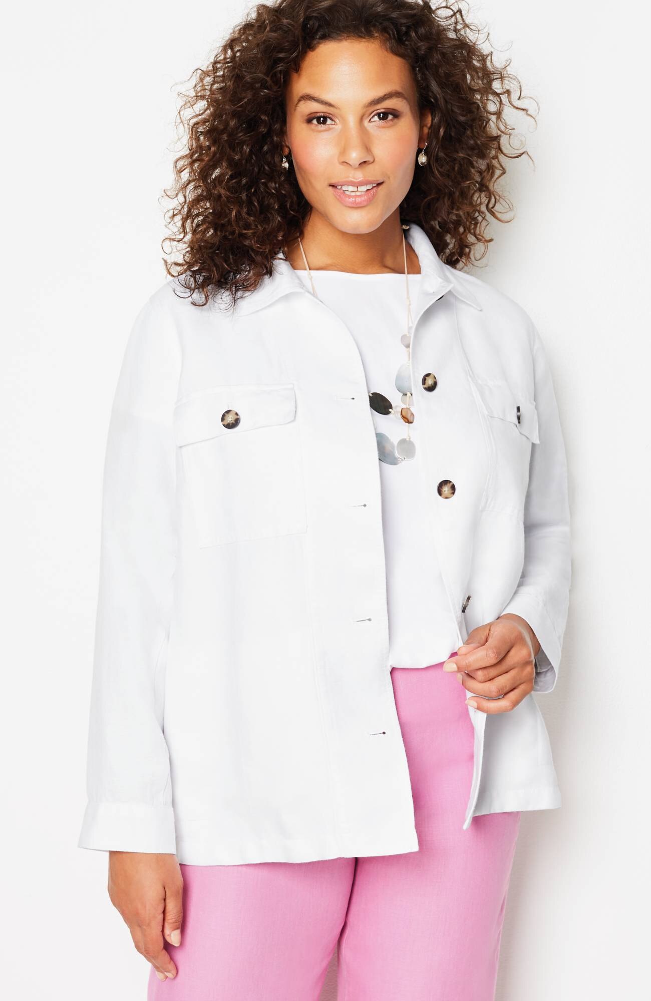 high low patch pocket jacket