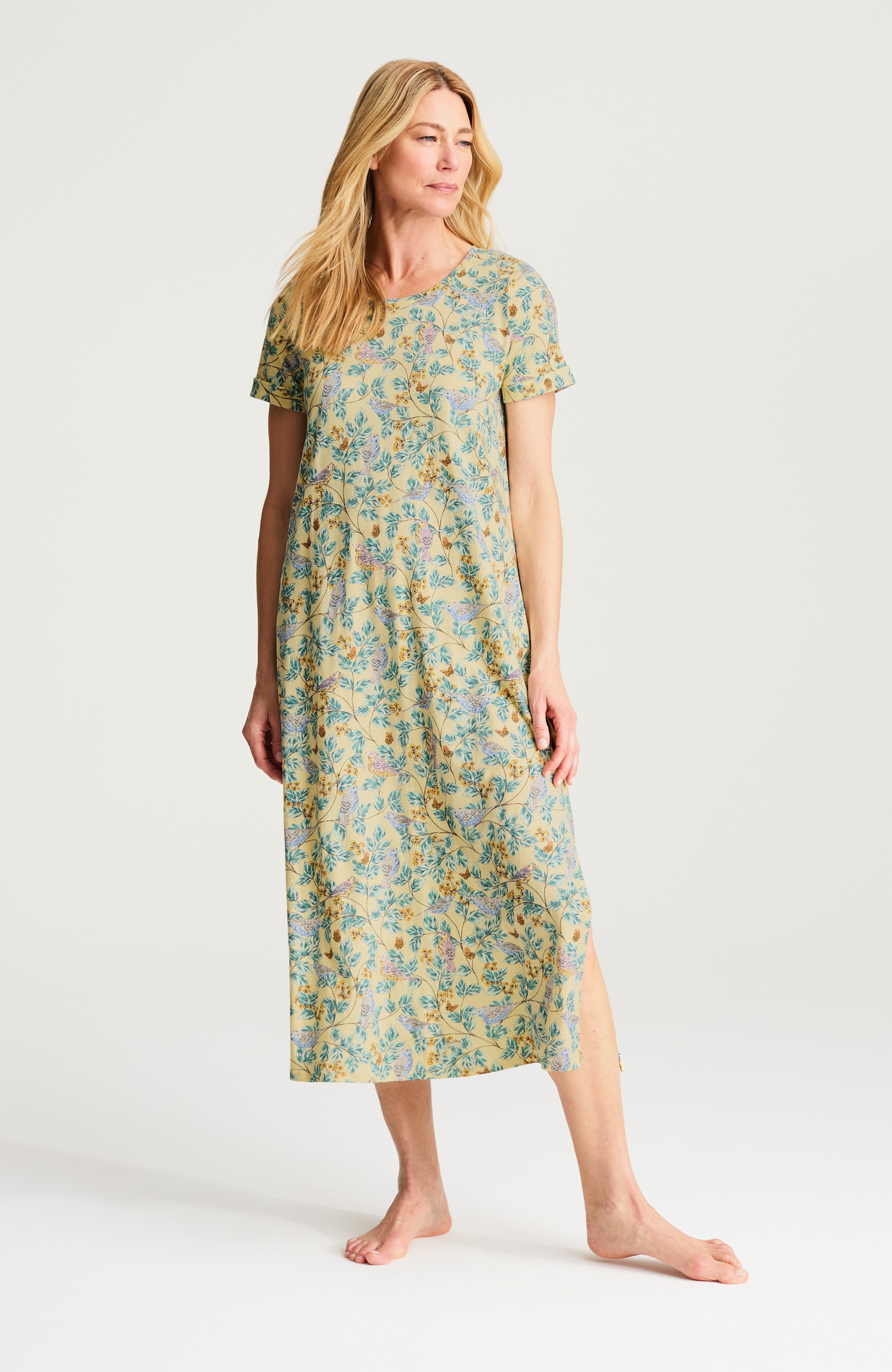 sleep ultrasoft pleat-back long gown