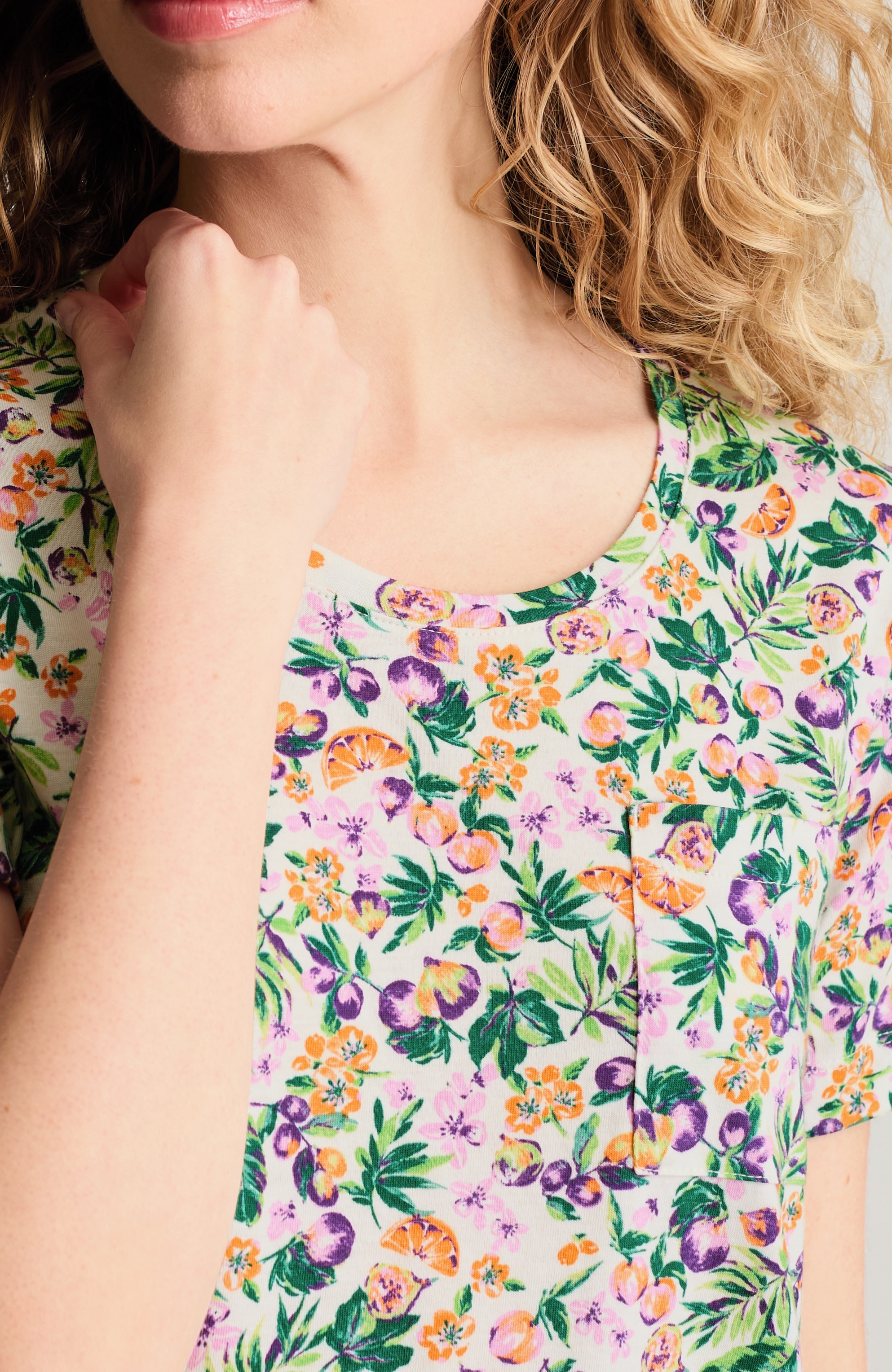 sleep ultrasoft patch-pocket gown