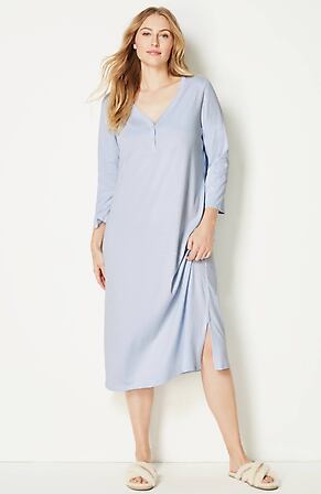 Image for Sleep Ultrasoft Long Henley Gown
