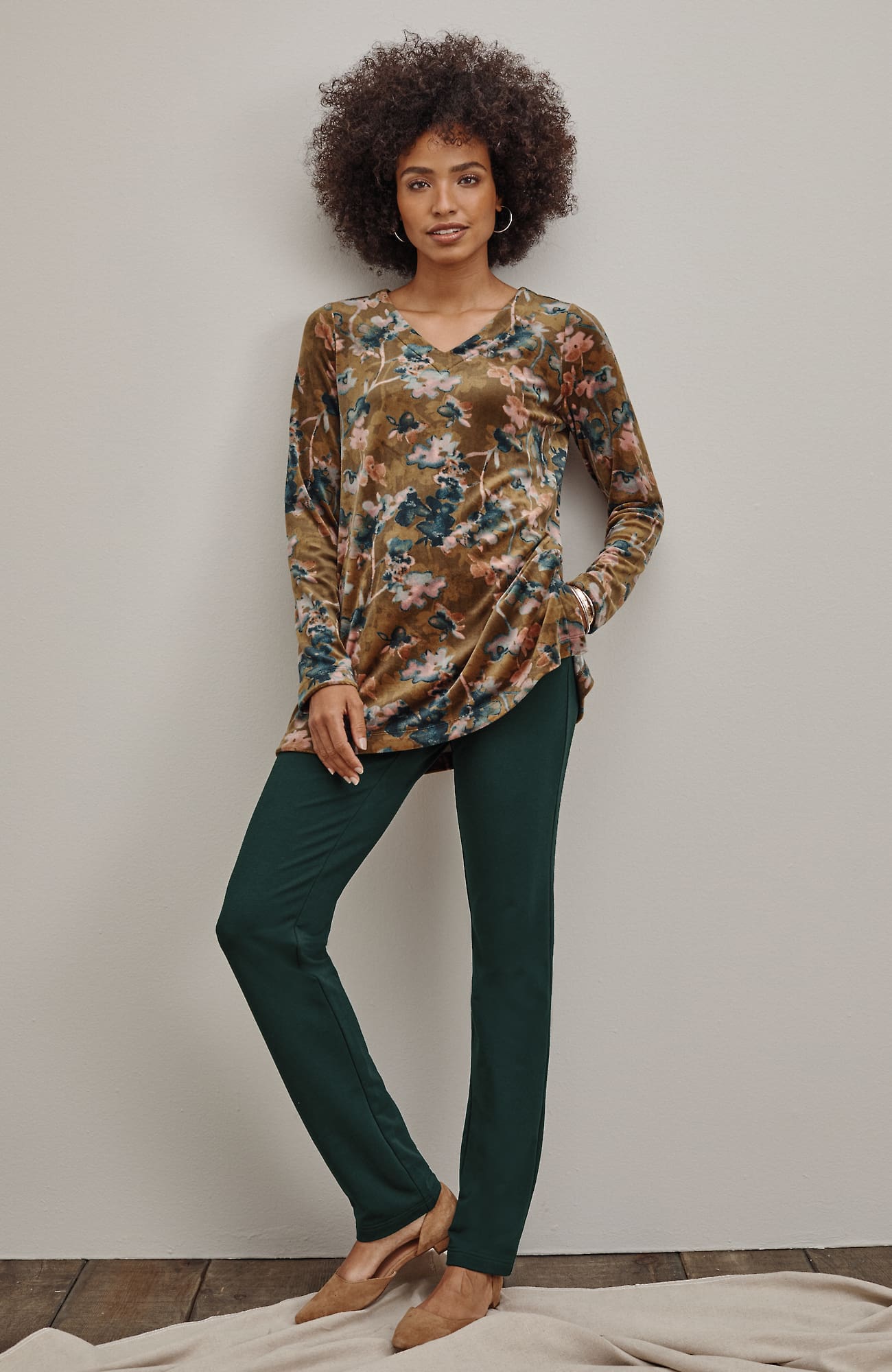 Jjill J.jill Pure Jill Affinity Slim-leg Pants In Pine Green
