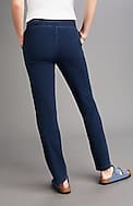 pure jill slim-leg indigo knit jeans
