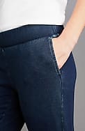 pure jill slim-leg indigo knit jeans