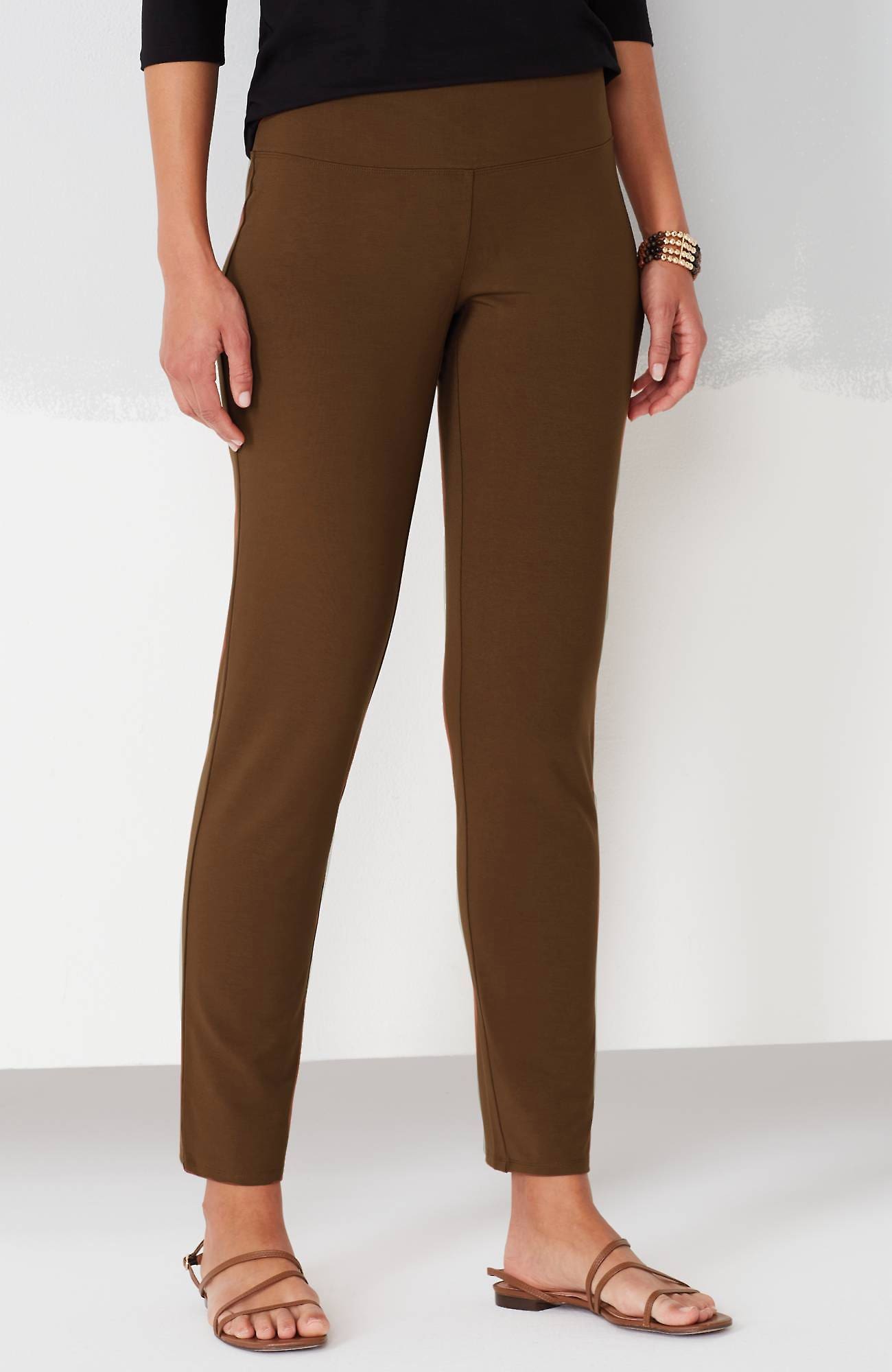 Jjill J.jill Wearever Smooth-fit Slim-leg Pants In Caraway | ModeSens