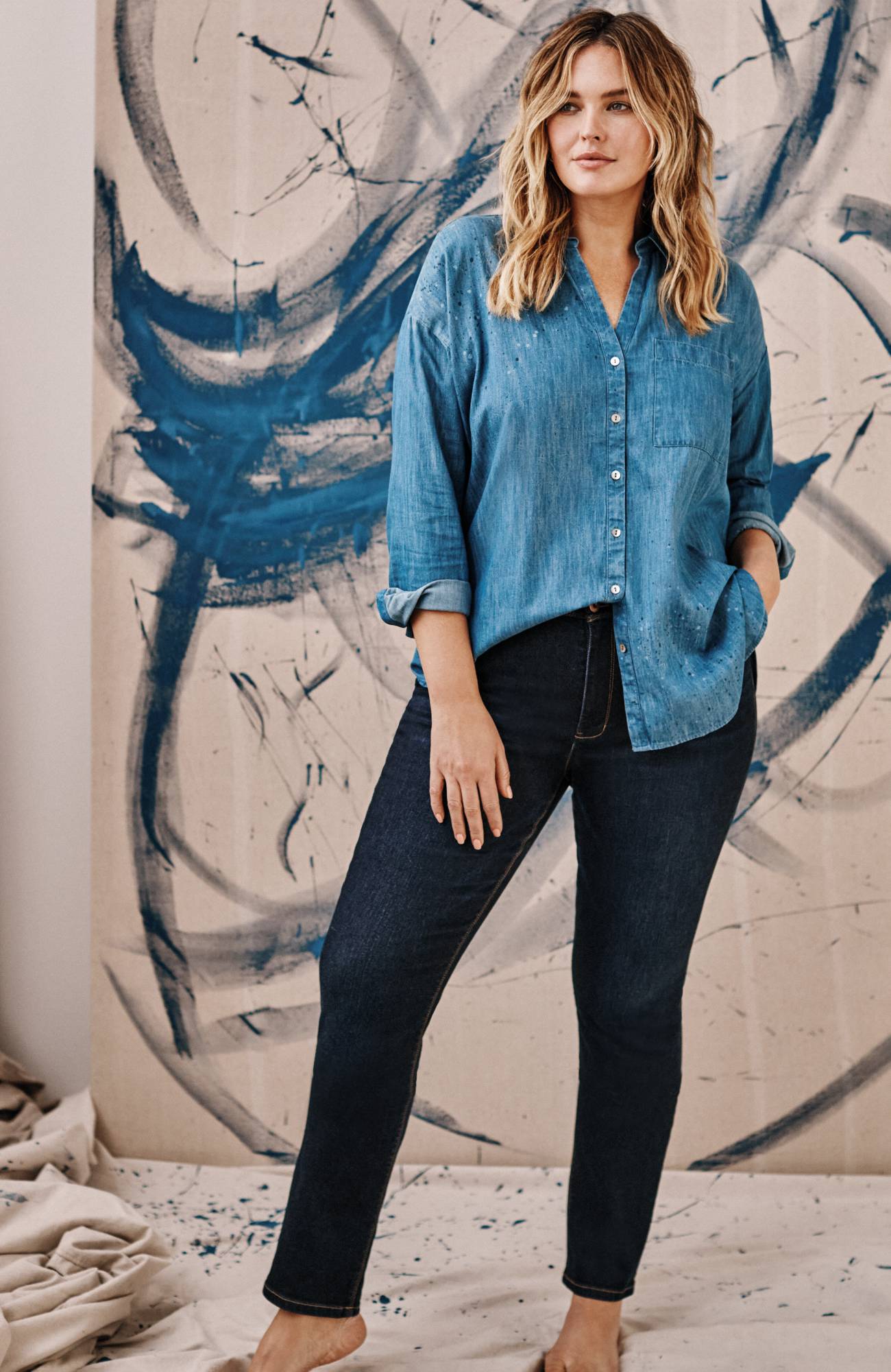 High-Rise Straight-Leg Jeans | JJill