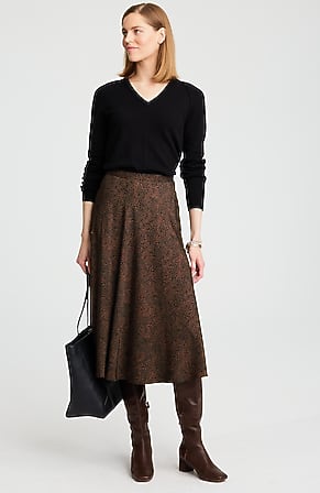 Image for Silky A-Line Midi Skirt