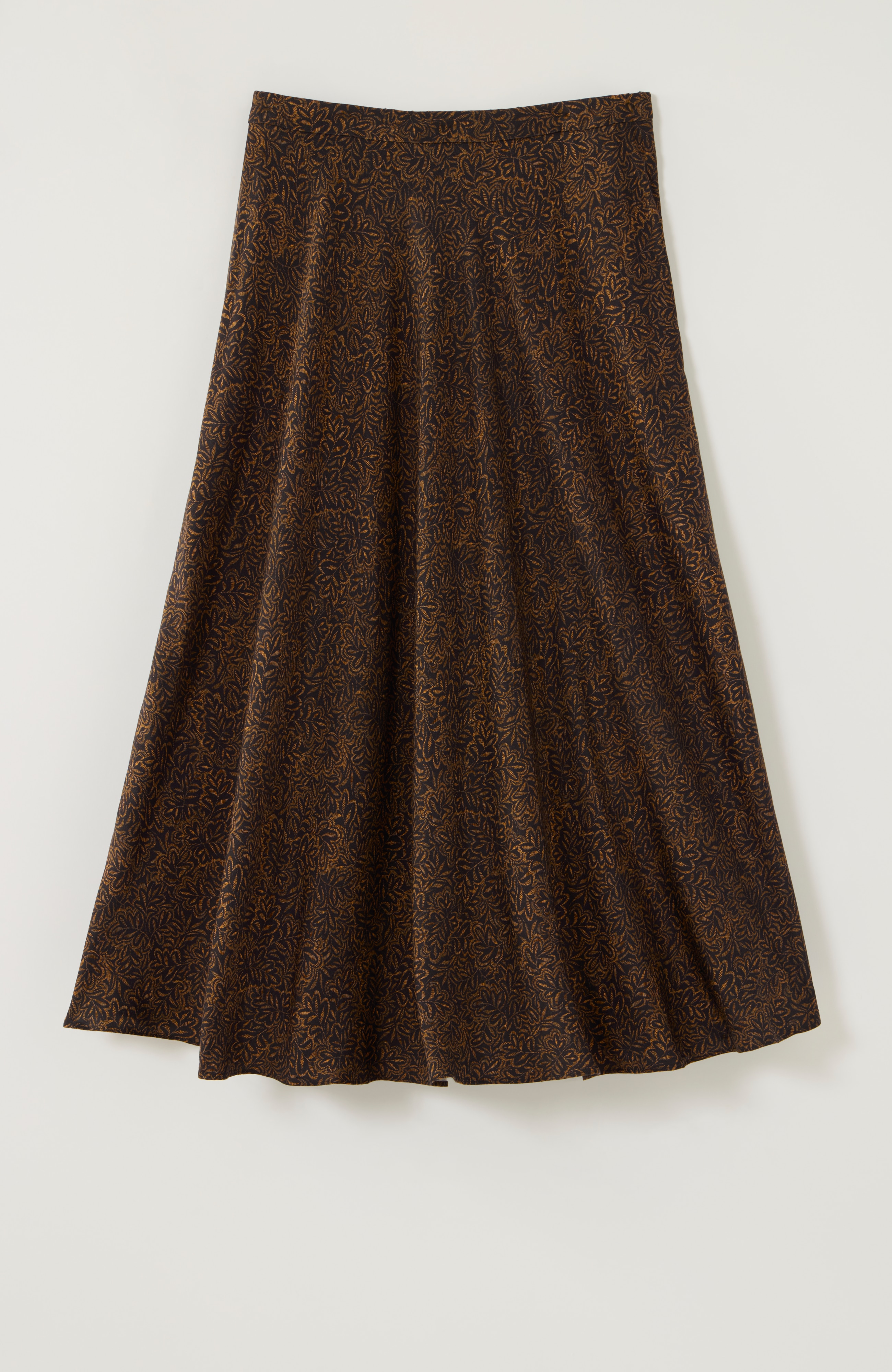 silky a-line midi skirt
