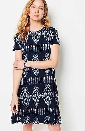 Image for Printed Knit Tee-Shirt Dress