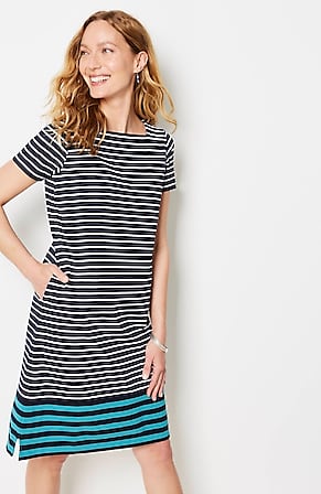 Image for Striped Square-Neck Dress