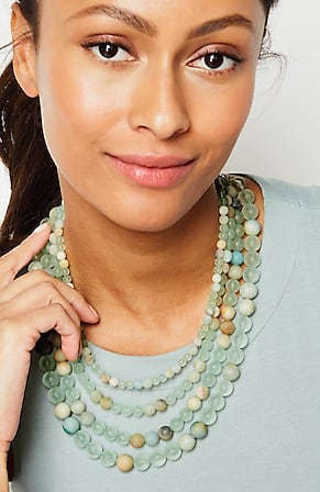 Image for Serene Greens Statement Necklace