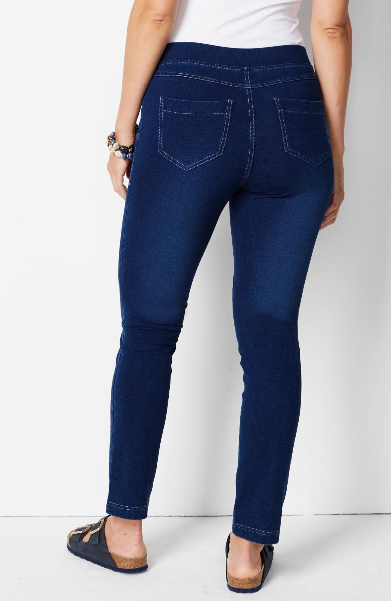 Pure Jill J Jill Indigo Slim Leg Knit Jeans XL Petite Pull On NWT