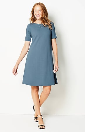 Image for Wearever Ribbed Boat-Neck Dress