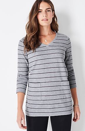 Image for Textured Patch-Pocket Knit Tunic