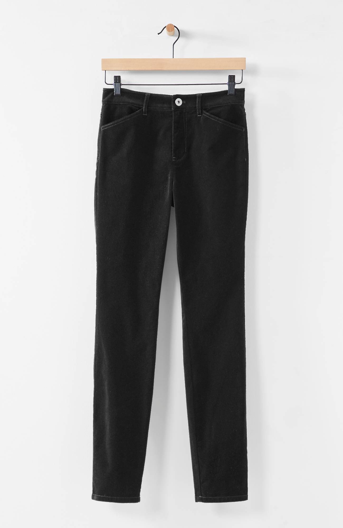 Jjill J.jill Luxe Velveteen-stretch High-rise Jeans In Black