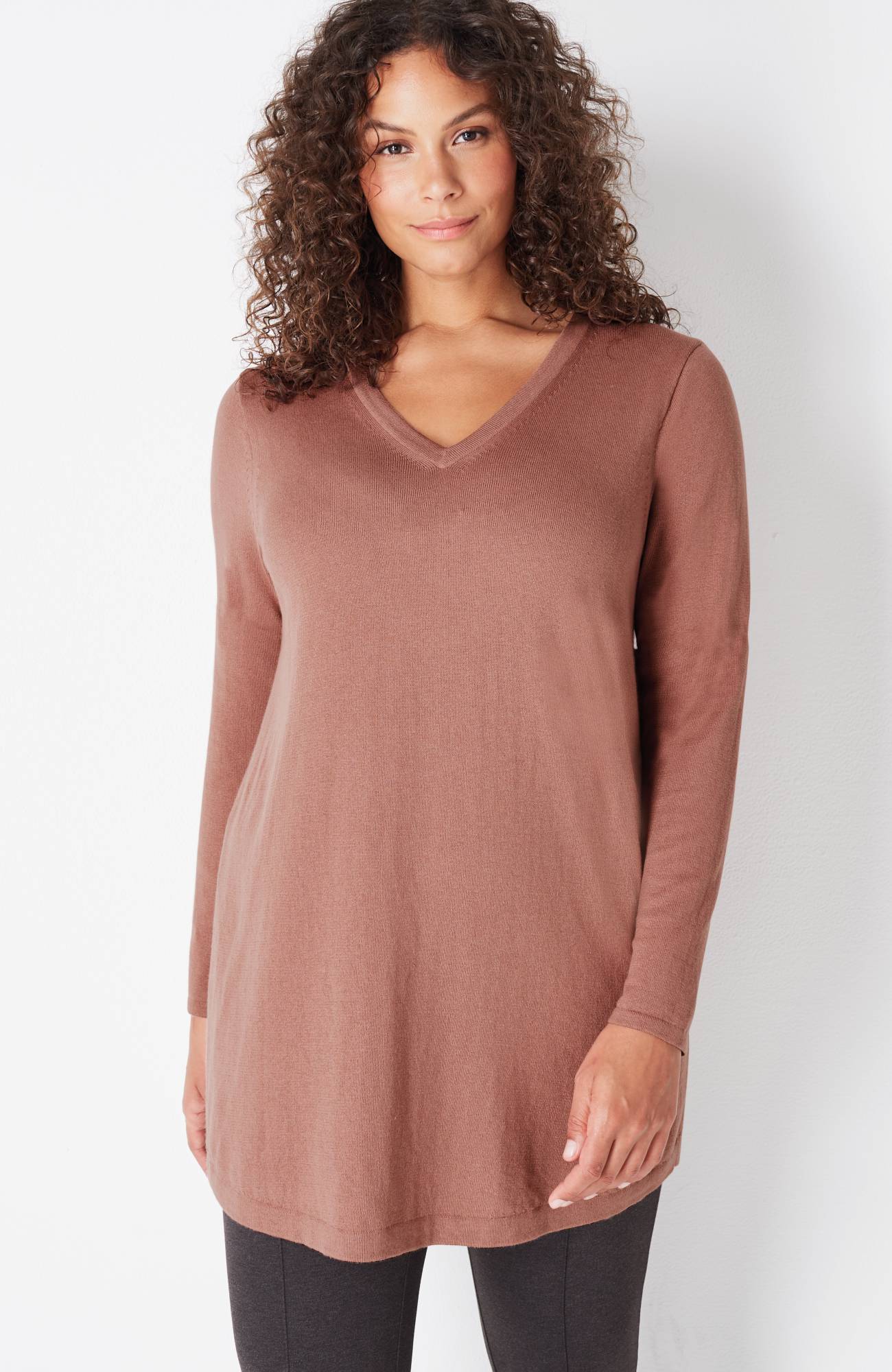 HIGHLAND V-NECK SWEATER TUNIC | JJill