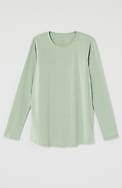 pure jill long-sleeve shirttail tee