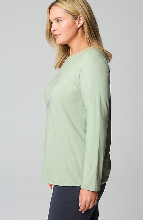 pure jill long-sleeve shirttail tee